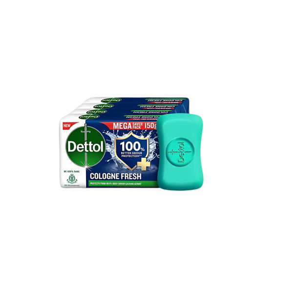 Detol Cologne Fresh Bathing Soap 150g Pack Of 4