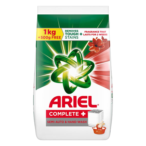 Ariel Complete Detergent Powder  1kg 500g Free