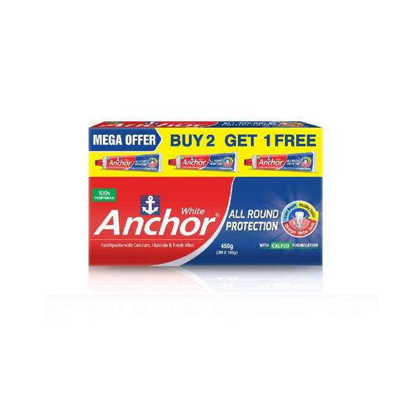 Anchor All Round Protection White Toothpaste 450g