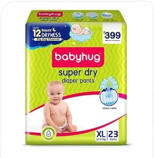Babyhug Super Dry Pant Style Diaper Size XL  Count 23Pcs