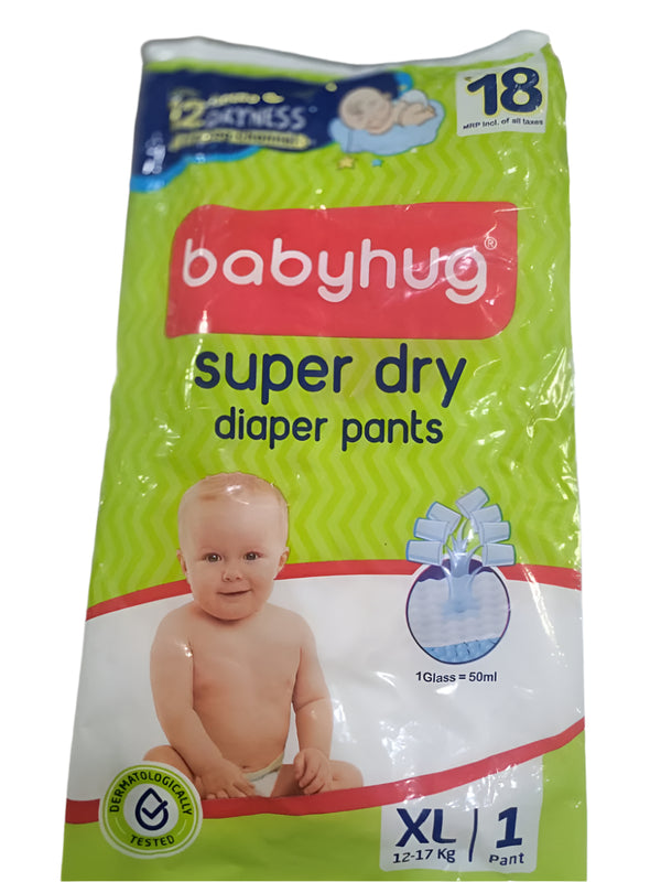 Babyhug Super Dry Pant Style Diaper Size XL Count 1pc  Pack of 10Pcs