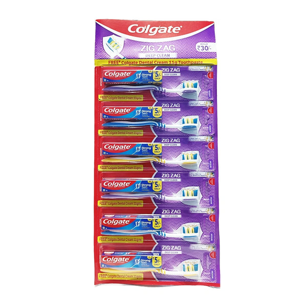 Colgate Toothbrush Zigzag   Paste Free 30   Pack Of 6