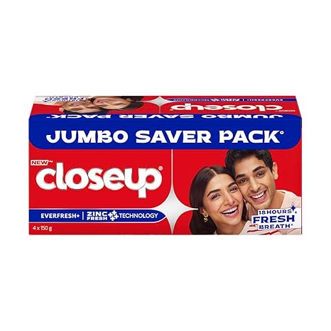 Closeup Everfresh Toothpaste 150g  PACK OF 4