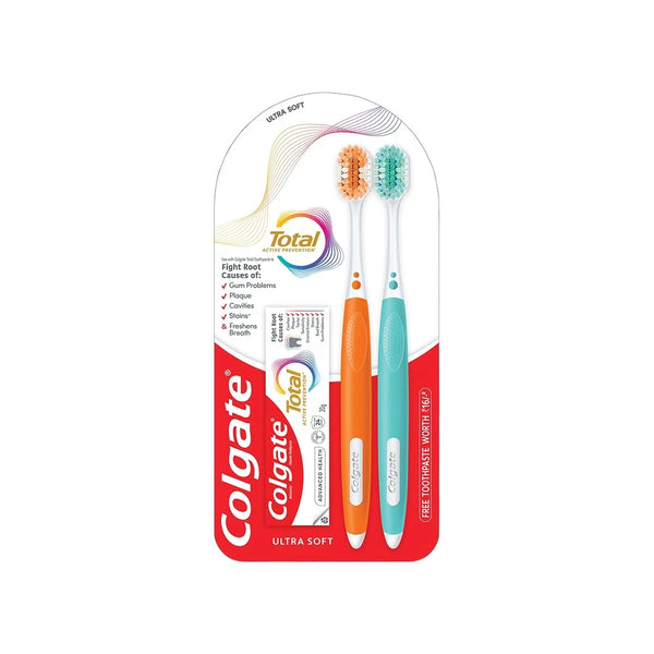 Colgate Total Ultra Soft Toothbrush Set With Free Total Paste