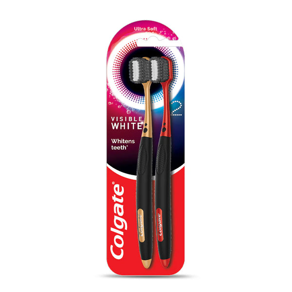 Colgate Visible White O2 Manual Toothbrush 2pc