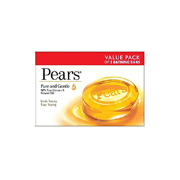 Pears Pure   Gentle Soap Bar Pack 3X125g