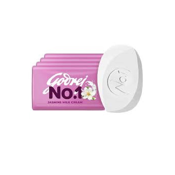 Godrej No 1 Jasmine   Milk Cream Bathing Soap Pack 5x100g