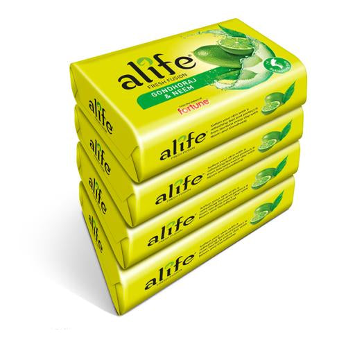 Fortune Alife Fresh Fusion Gondhoraj   Neem Soap 5x100g