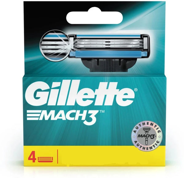 Gillette Mach3 Combo 4PCS Of Blades and 1 Razor