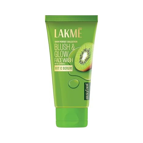 Lakme Blush   Glow Kiwi Face Wash with Vitamin c Serum 50g