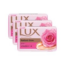 Lux Radiant Glow Rose   Vitamin C E Beauty Soap Pack 3x150g