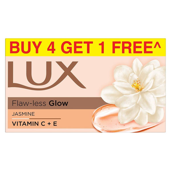 Lux Flaw Less Glow Jasmine   Vitamin C E Beauty Soap Pack 5x150g