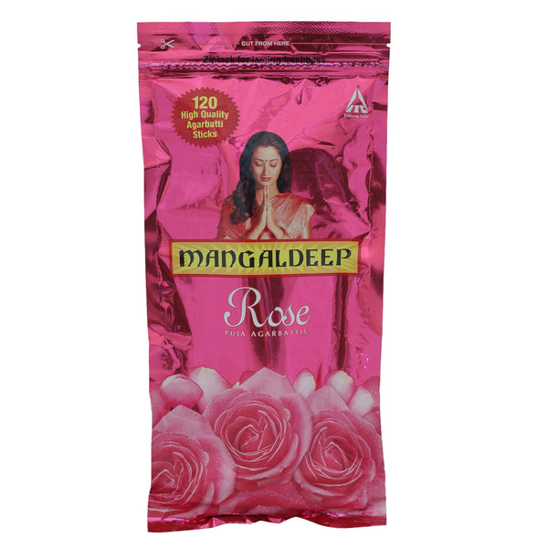 Mangaldeep Rose Zip Lock Agarbatti 125gm