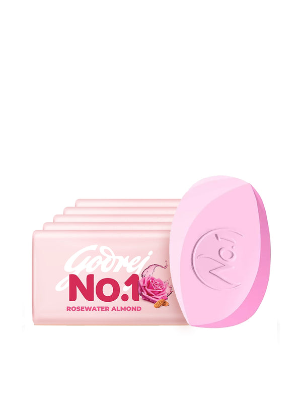 Godrej No 1 Rosewater   Almond Soap Pack 5x100g