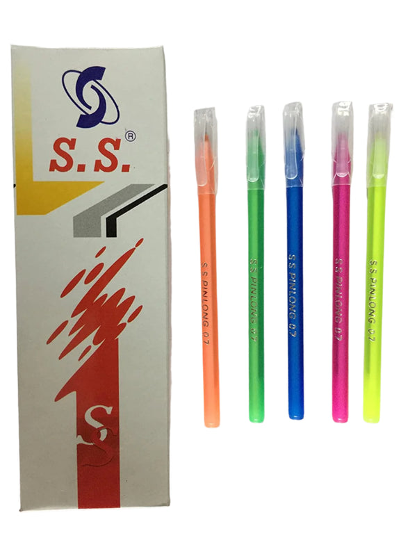 S S Pin Long blue ballpen  20pcs