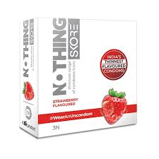 Skore Nothing Strawberry Condoms 3pc
