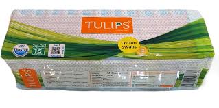 Tulips Premium Paper Stick Cotton Ear Buds  PACK OF 12PCS