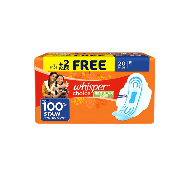 Whisper Choice Sanitary Pads Regular  20PCS