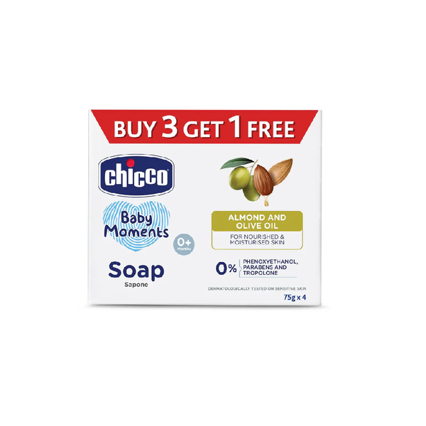 Chicco Baby Soap 75GM  Pack of 4