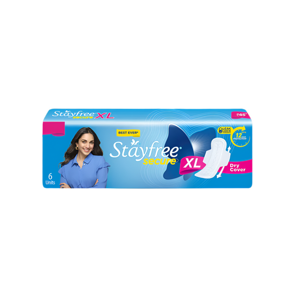 Stayfree Secure Extra Large Dry Sanitary Pads Pack Of 6 Pcs