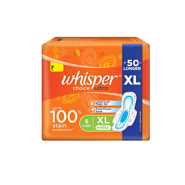 Whisper Ultra Choice Sanitary Pads Extra Large  6PCS