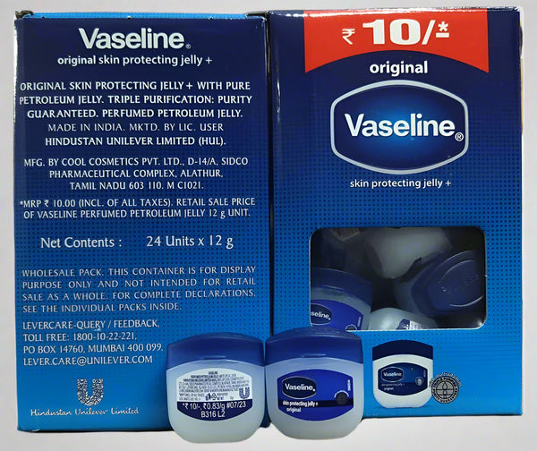 Vaseline Petroleum Jelly 10 MRP Pack Of 24Pcs