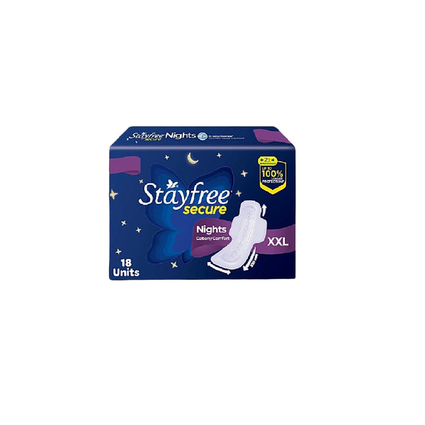 Stayfree Night Secure 18Pads XXL